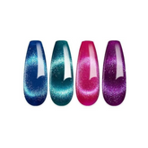 Esmaltes en gel marca Beetles - Colección efecto Cateye ojo de gato - Efecto , 4 colores diferentes. Esmalte en GEL para uñas UV – LED.